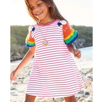 2 8 years new girls dresses 2021 summer kids 100 cotton children princess dress stripe printing clothes