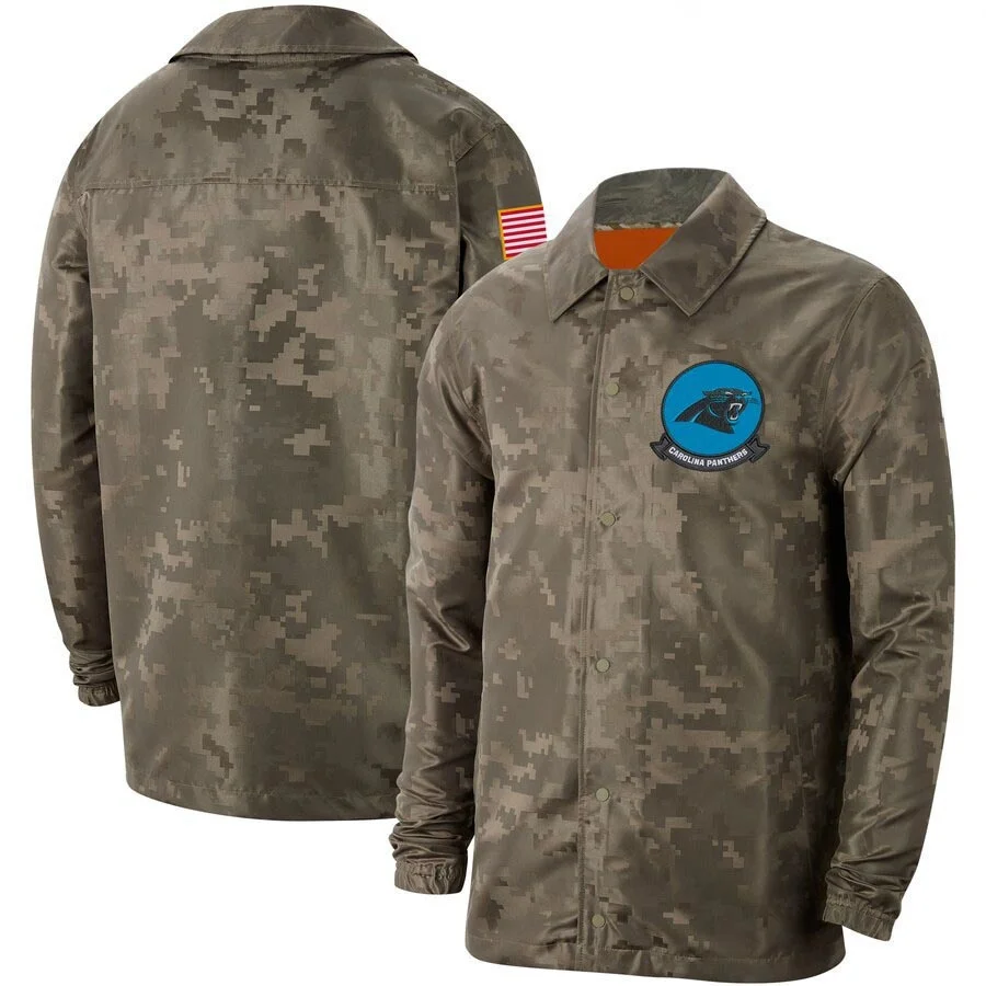 

Carolina Men's Camo Panthers Salute to Service Sideline Full Zip Lightweight Jacket