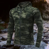 men sports jackets camouflage outdoor sports zipper hoodies casual gym training sweatshirts breathable running thin coats