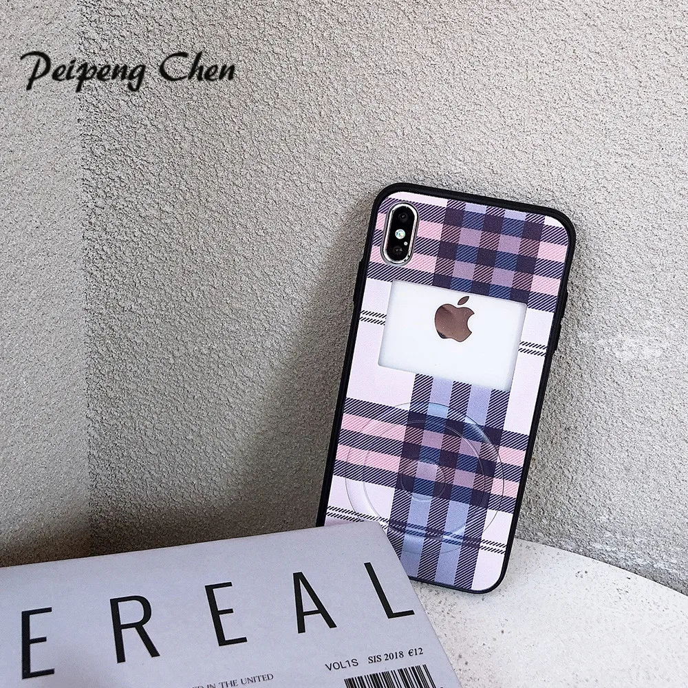 Модный Ретро клетчатый чехол для телефона Apple iPhone 7 8 6 S plus 11 Pro max XR XS s Силиконовый