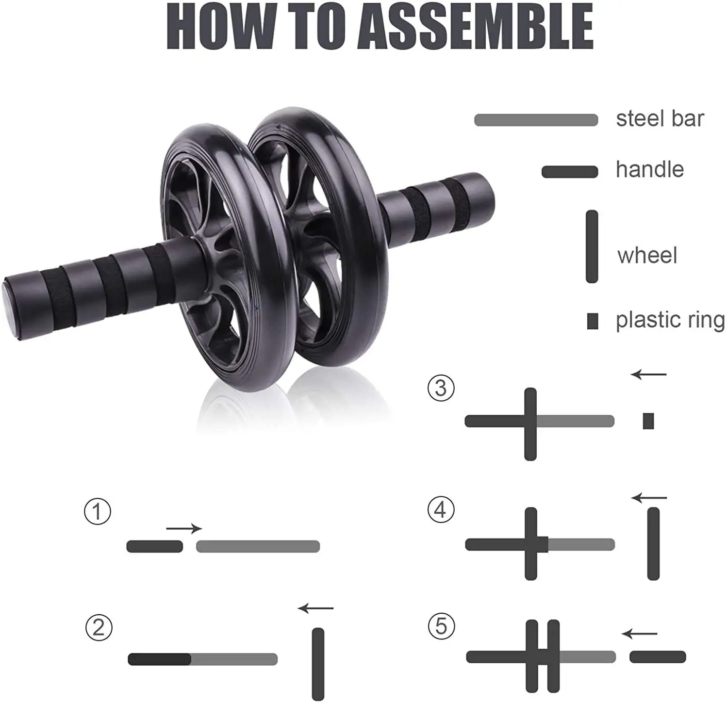 

AB Wheel Abdominals Giant Wheel Abdominals Fitness Equipment Roller Reduces Abdomen and Exercises Abdominal Muscles