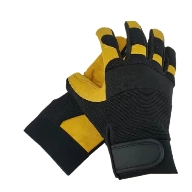 

Перчатки из оленьей кожи Нескользящие, износостойкие, противоударные, дышащие защитные рабочие перчатки для всех пальцев (средние/большие/...