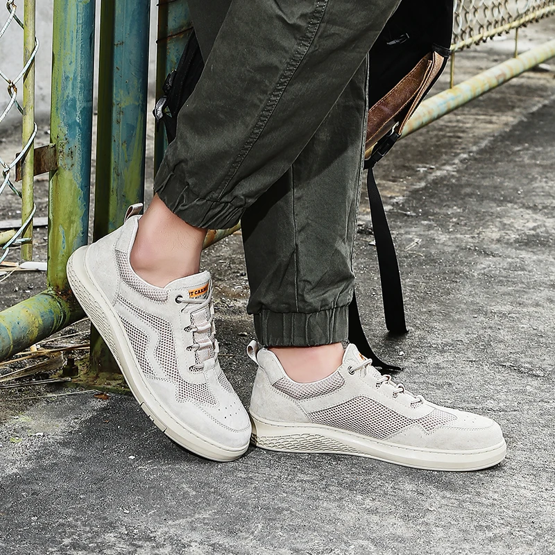 

Dropshiping Summer Men Shoes Sapato Breathable Krasovki Mesh Walking Sneakers Men Tenis Soft Men Casual Shoes Lace-up Trainers