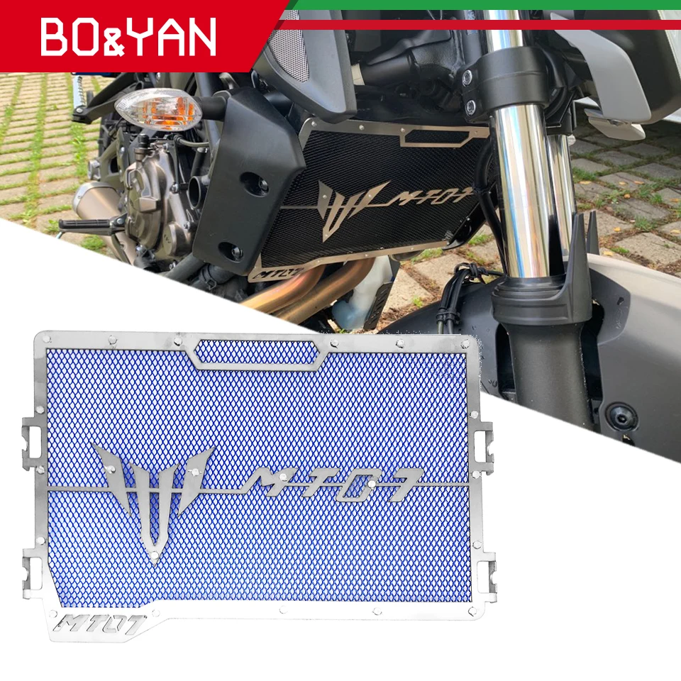 Защита радиатора мотоцикла для Yamaha MT 07 MT07 MT-07 FZ07 2014-2018 защитная крышка с