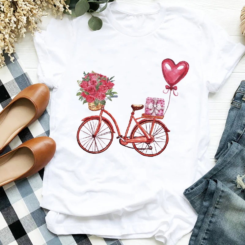 

Summer Autumn Short Sleeve Print Tshirt Shirt Clothes Top Graphic Female Tee Womens T-shirt Women Lady Fashion Cartoon Cute Tees