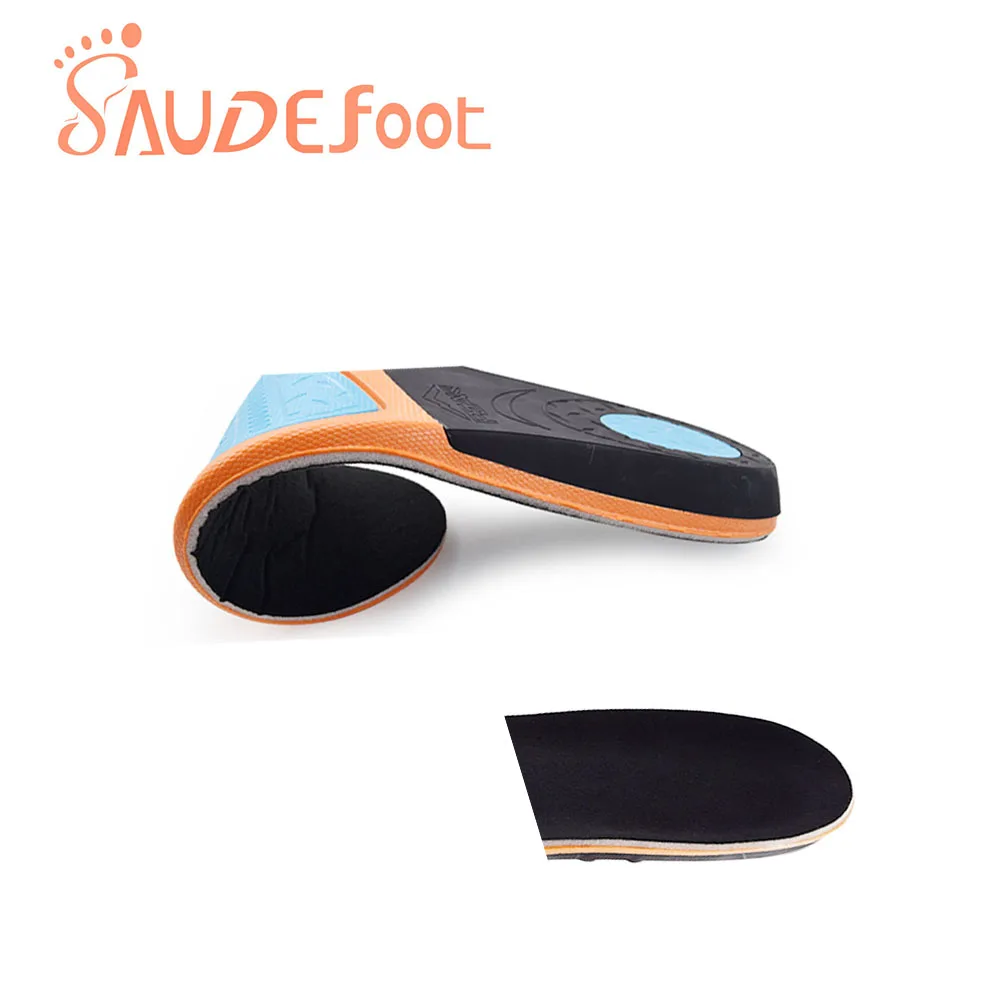 Saudefoot Shoe Insole Sneakers Cushion PU Damping Glue Ultra-fine Velvet  Absorbing Memory Foam Increased Flexible Soft Shoe-pad