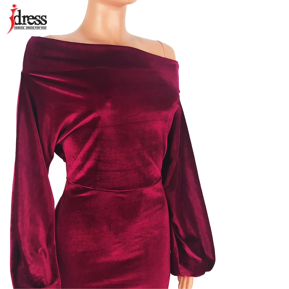 Сексуальное облегающее платье IDress 2020 с открытыми плечами для ночного клуба