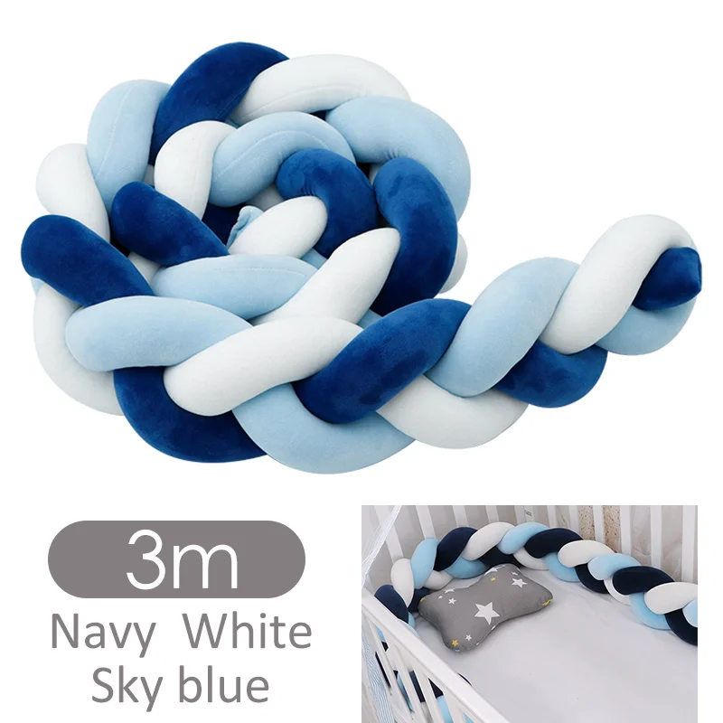 color 6 Хит, 1-9 бампер для детской кровати, 1,5 м/2 м/3 м, модный бампер для детской кроватки с поворотным узлом, защита для детского гнезда, безопасный декор для новорожденных, Прямая поставка - Цвет: color 6