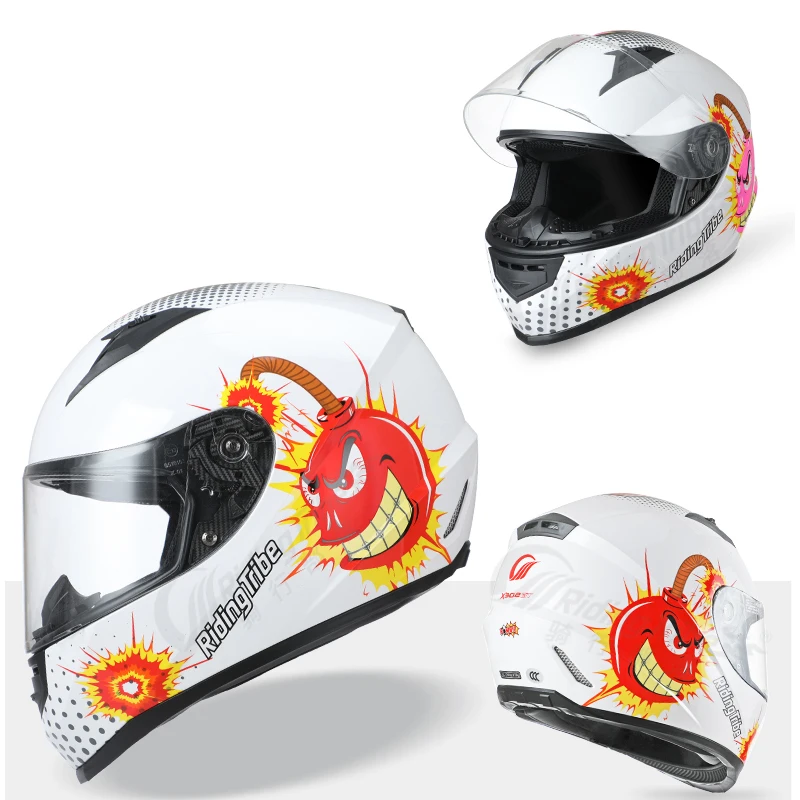 Легкий Полнолицевой мотоциклетный шлем унисекс для взрослых с сертификатом DOT