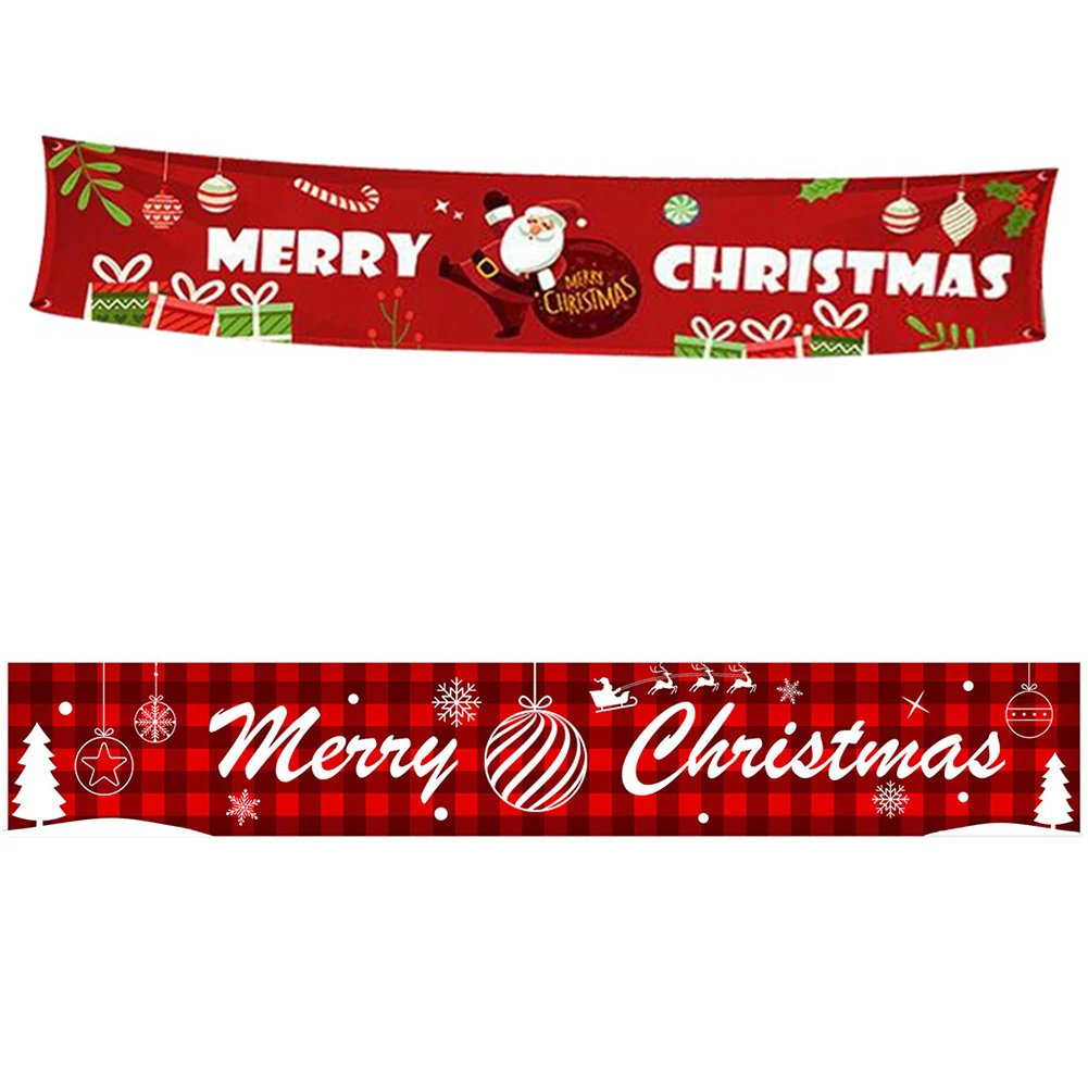 

1Pcs Merry Christmas Banner Letter Decorative Flag Pull Banner New Year Christmas Decoration for Home Store