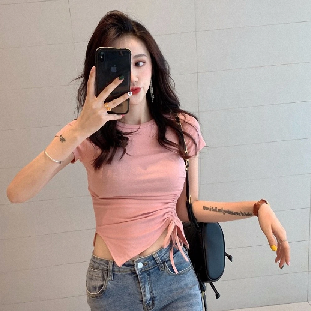 Женская футболка с круглым вырезом в Корейском стиле на лето 2020|Футболки| |