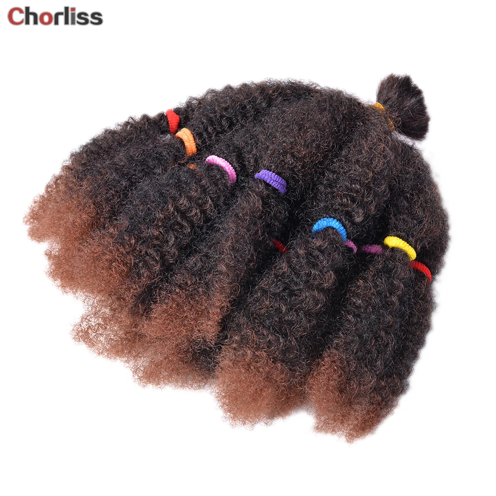

Синтетические плетеные волосы Marley 12 дюймов, косы с эффектом омбре, афро кудрявые волосы для черных женщин, популярные шиньоны