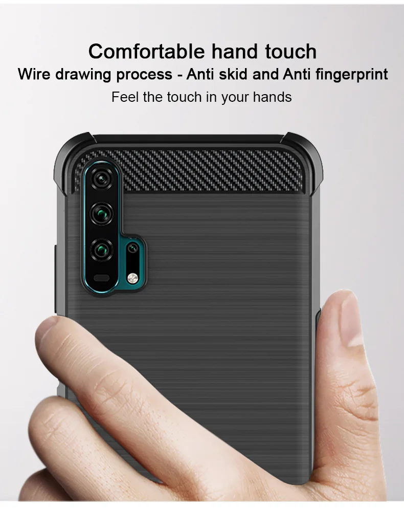С предохранительными подушками противоударный чехол для huawei Nova 5t Honor 20 Honor 20 Pro Imak кожаный узор силиконовый мягкий ТПУ задняя крышка силиконовые чехлы