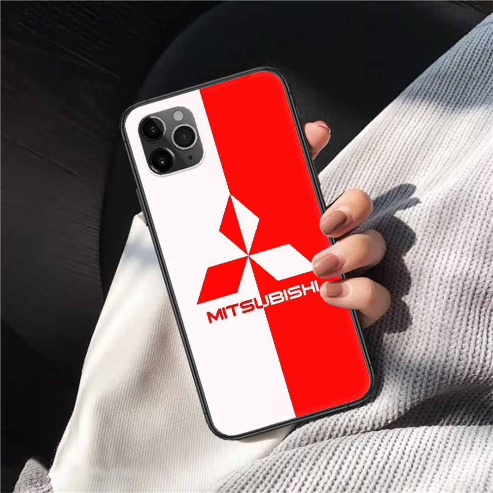 

Mitsubishi Japan Car Phone Case For Iphone 11 12 Mini PRO XR X XS MAX 6 6s 7 8 Plus 5 5s SE 2020 black Funda Silicone Back 3D