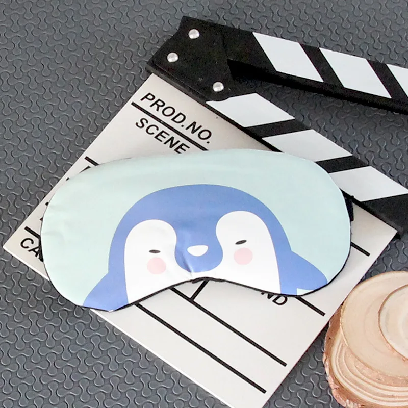 Шелковая маска для глаз Симпатичная хлопковая мультяшная сна отдыха повязка на