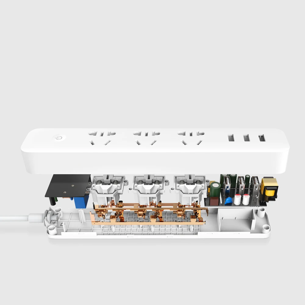 Xiaomi aigo Smart Power Strip extension cord with 3 USB ports wifi connect Mijia APP AU EU UK US power adapter smart home | Электроника