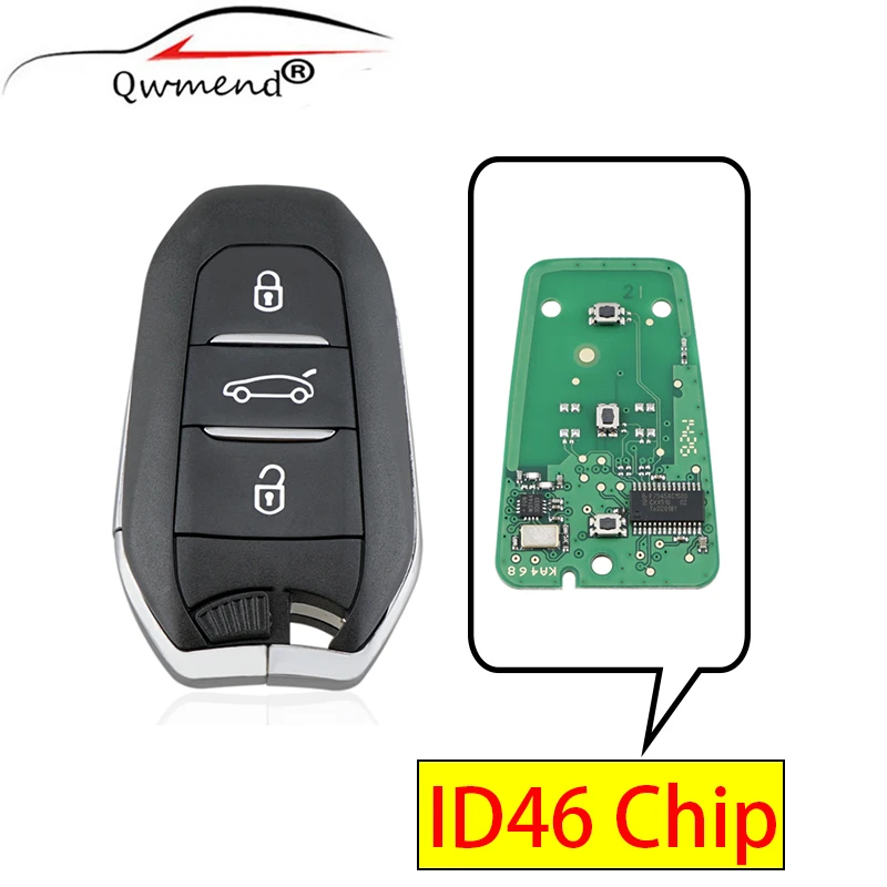 QWMEND ID46 чип Автомобильный Дистанционный ключ для Peugeot 308 508 CITROEN C4 DS4 DS5 2010 2016 Смарт 3