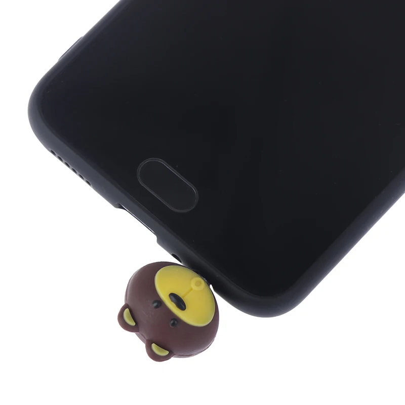 Наушники 3 5 мм разъем от пыли милые животные кошка свинья кролик медведь курица