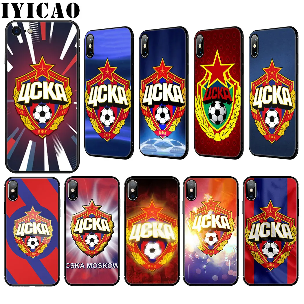 Силиконовый мягкий чехол PFC CSKA для iPhone 11 Pro Max XR X XS 8 7 6 6S Plus 5 и SE чехол|Бамперы| |