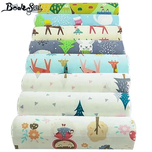 Booksew 100% Cotton Fabric Cartoon Design Quilting Pillow Cushion Bed Home Textile 40cmx50cm Handmade DIY Tissus Telas