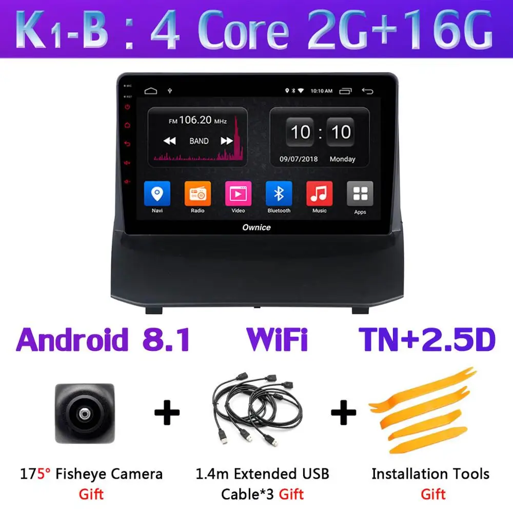 K1-B 360°4×DVR камера 4G LTE WiFi 8 ядерный Android 9,0 4G+ 64G SPDIF DSP CarPlay Автомобильный плеер для Ford Fiesta 2009- gps радио - Цвет: K1-B
