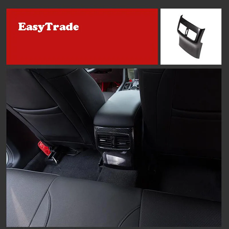 

Подлокотник из углеродного волокна для заднего сиденья автомобиля, защитная крышка, отделка для Mazda 3 2020, аксессуары, аксессуары для стайлин...