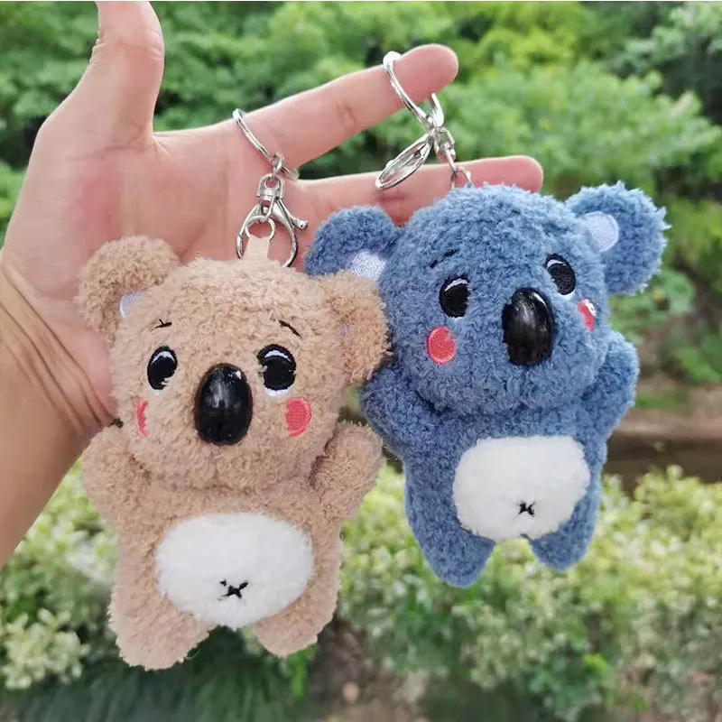 

Kawaii Plush Koala Keychain Toy Stuffed Animal Koala Doll Imitation Rabbit Fur Fluffy Bag Pendant Plush Koala Keyring Gifts