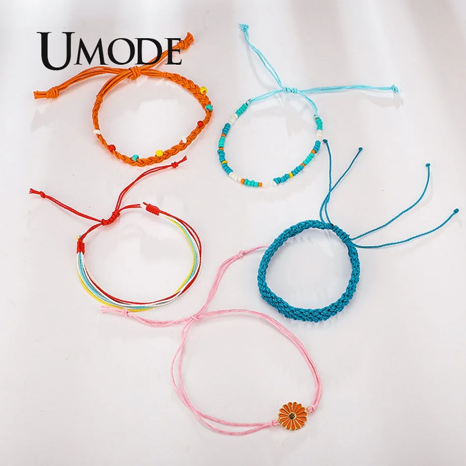 UMODE богемные DIY плетение веревки браслеты Набор для женщин мужчин и девочек модный браслет ручной работы браслет дружбы браслеты PB0497