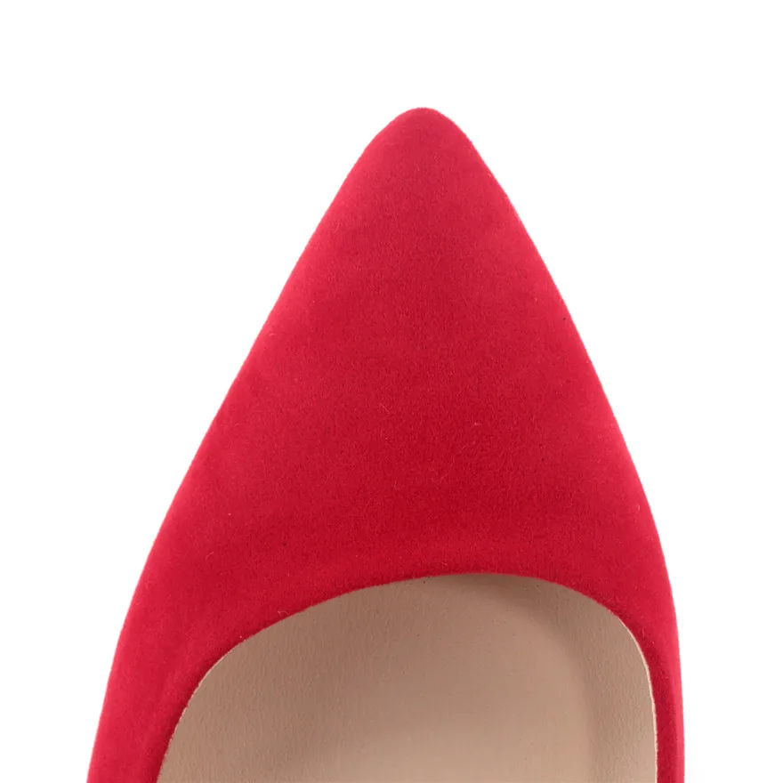 Женские замшевые туфли-лодочки на высоком каблуке с острым носком - купить по