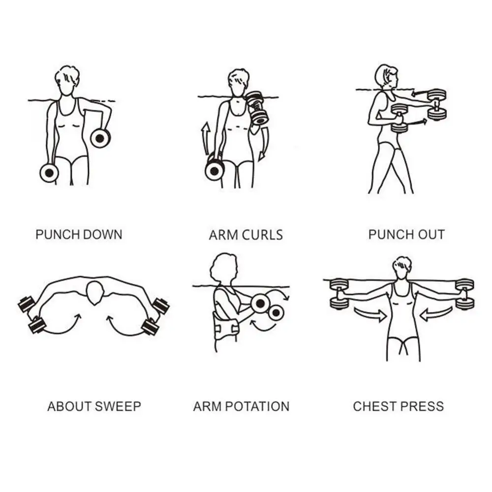 1 шт. EVA водная Aquatics Аэробика гантели гири плавательный фитнес бассейн тренировка