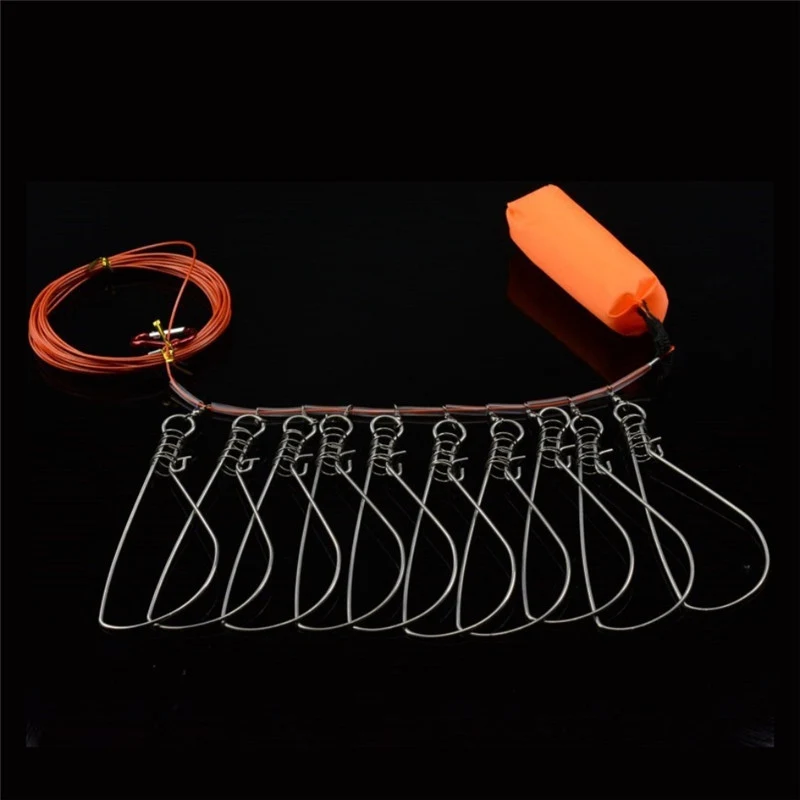 

Stainless Steel Live Belt Float Fishing Locks Stringer Fishing Tackle For Accessories 5/10 Snap Stainless Steels Ropes Buckles1