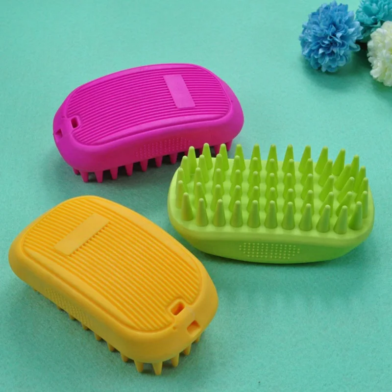 ПЭТ Ванна Массажная щетка для собак Профессиональный купальный резиновая