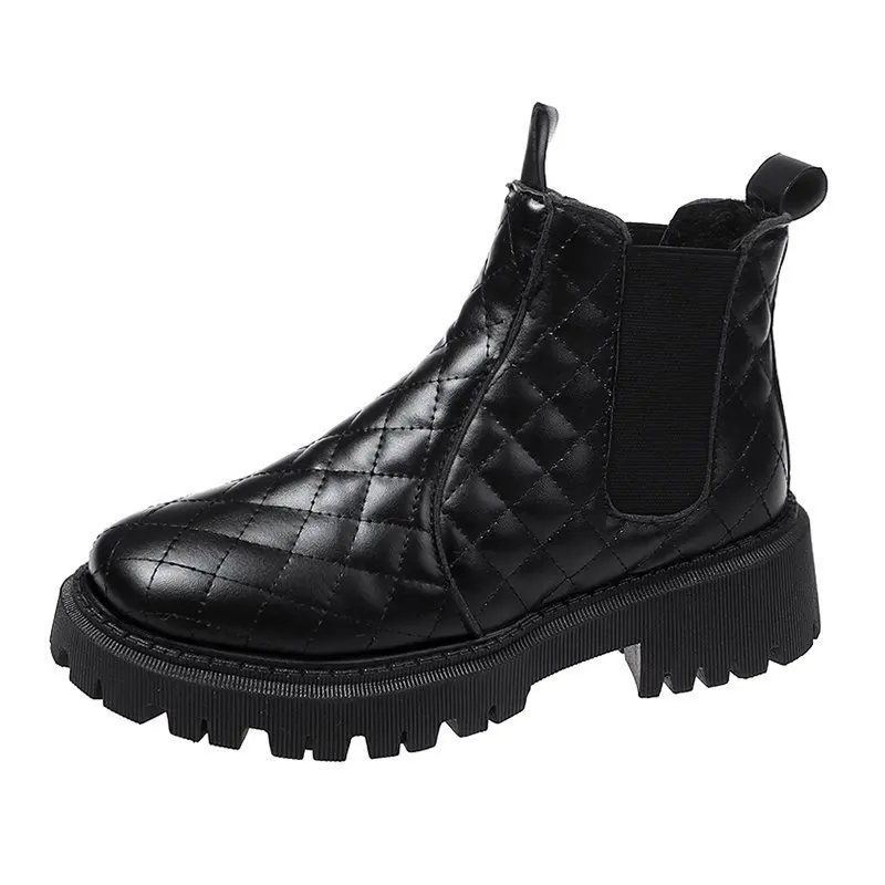 

Winter Boots for Women 2021 New Fashion Round Toe Short Snow Boots Women Plus Velvet Thick Bottom Platform Shoes for Women