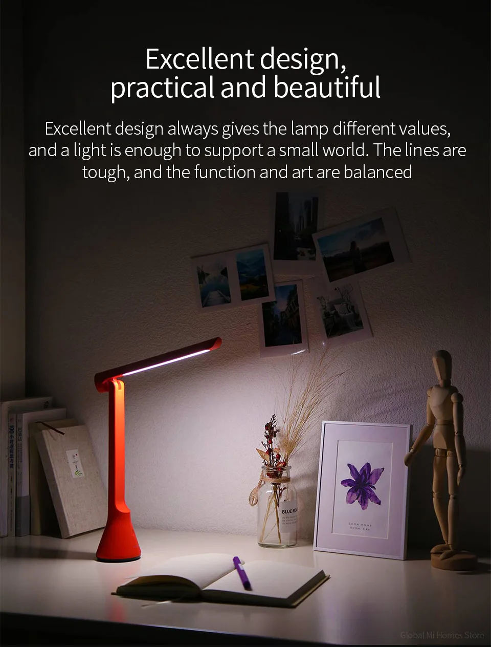 Xiaomi Mijia YEELIGHT Yeelight Складная заряжаемая настольная лампа светодиодный портативный стол для обучения стол в общежитие освещения