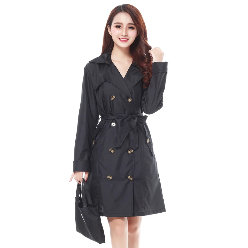 Дождевик женский ветрозащитный тонкий с ремнем