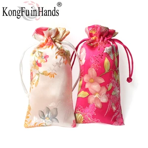 Сумка для хранения, портативный винтажный цветочный узор, классический карман на шнурке, Высококачественная упаковка для конфет и губной помады, мешочки для ювелирных изделий