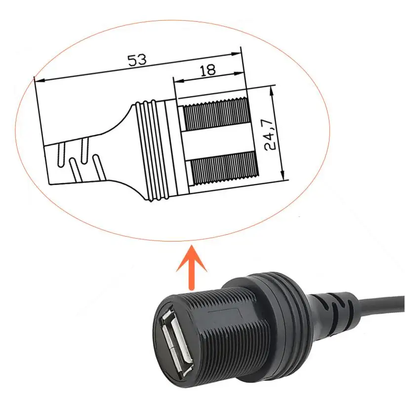 Водонепроницаемый Удлинительный кабель для автомобиля грузовика лодки