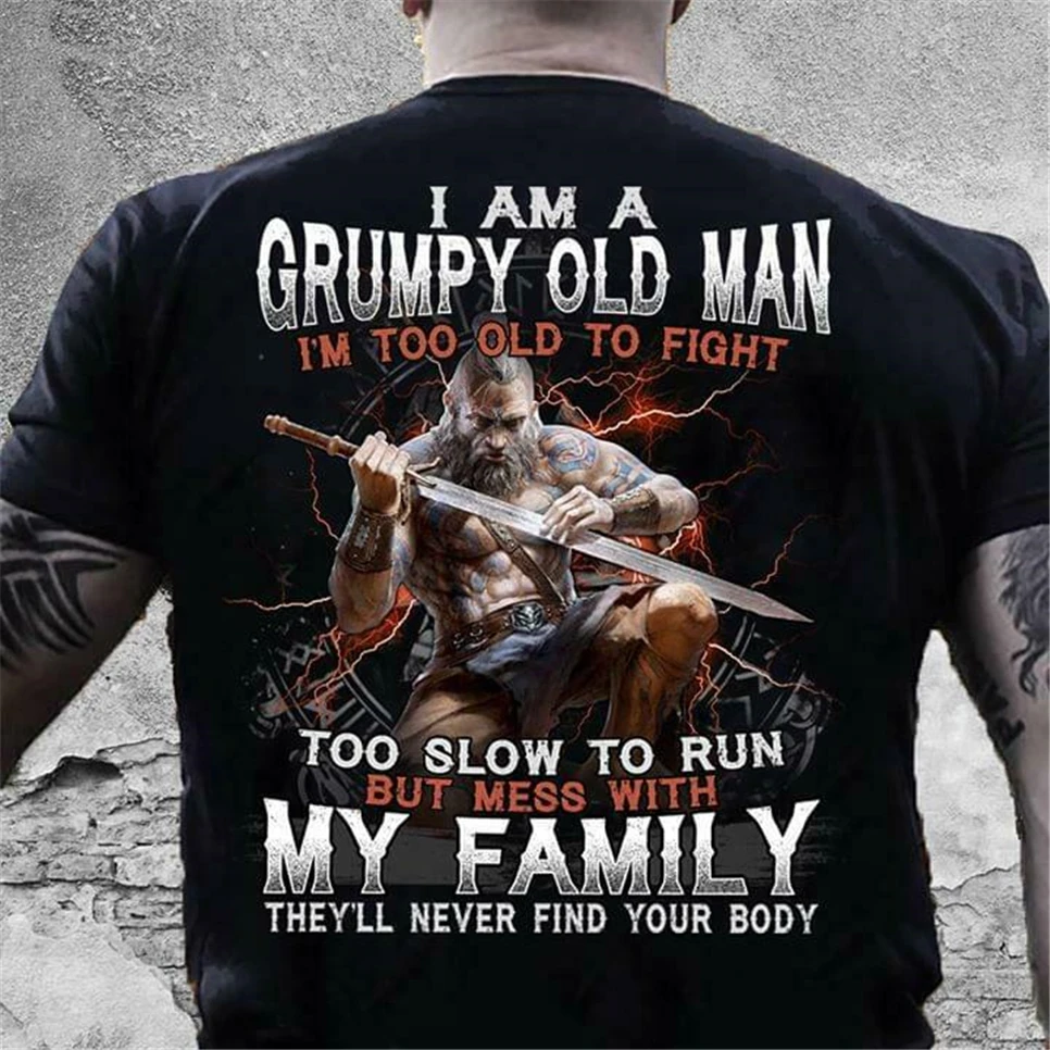 I Am A Grumpy Old Man я слишком стара чтобы драться с мужской черной футболкой хлопок