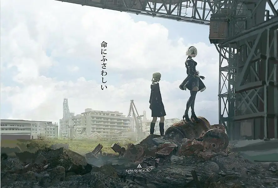 Шелковый постер с художественной печатью Nier Automata домашний декор для