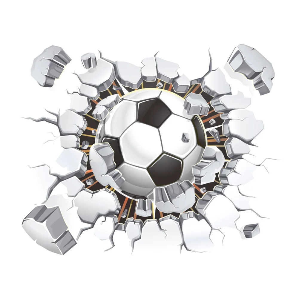 Креативные домашние настенные декоративные наклейки Кубок мира футбол разбитая