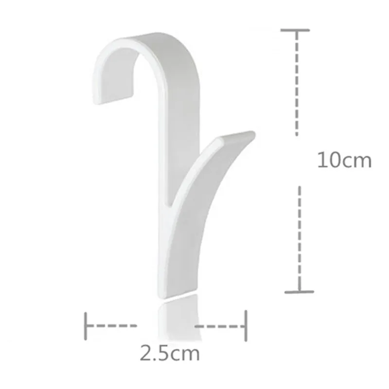 

Plastic Towel Rack Hook 6pcs/Pack Kitchen Bathroom Towel Hook Bedroom Cabinet Clothes Hook Kitchen Bathroom Accessories