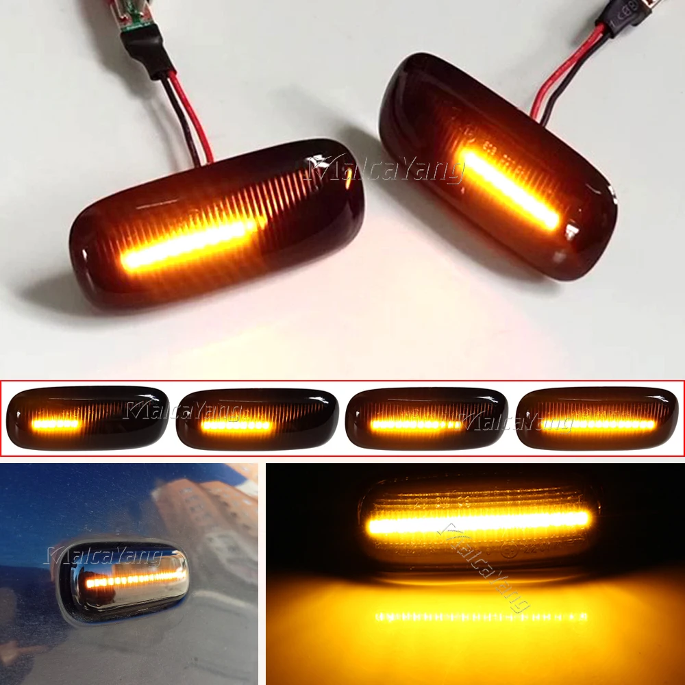 

2Piece LED Dynamic Turn Signal Sequential Lamp Side Marker Light For Audi A3 S3 8L 2000-2003 A8 D2 1999-2002 TT 8N 2000-2006