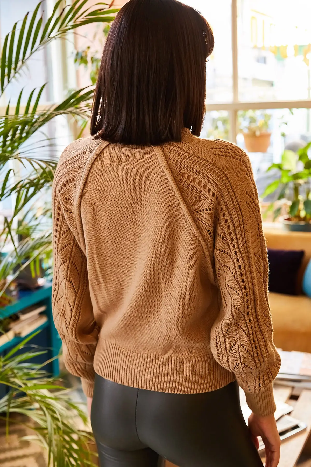 Milk Coffee Bat Sleeve Knitted Sweater Women taylor Women Sweater 2021