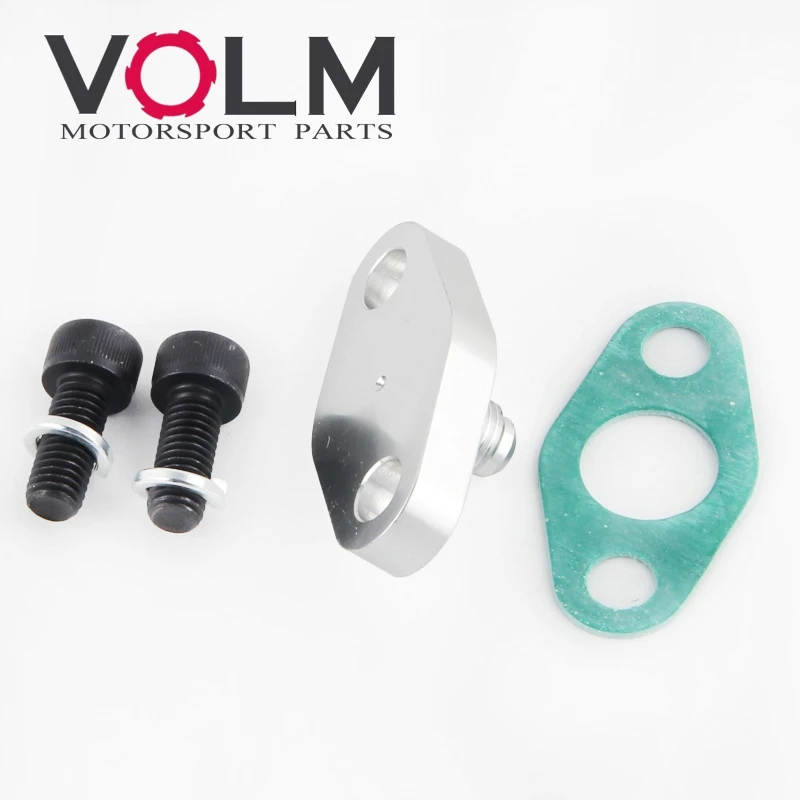 Турбо подачи масла впускной фланец прокладка адаптер Комплект 4AN 4 AN фитинг T3 T3/T4