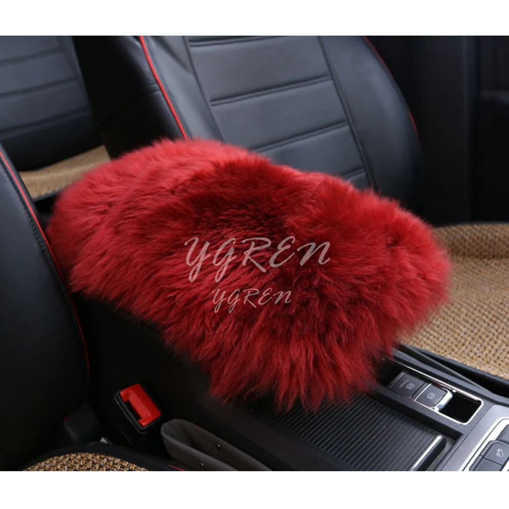 Зимний Универсальный длинный шерстяной меховой автомобильный подлокотник