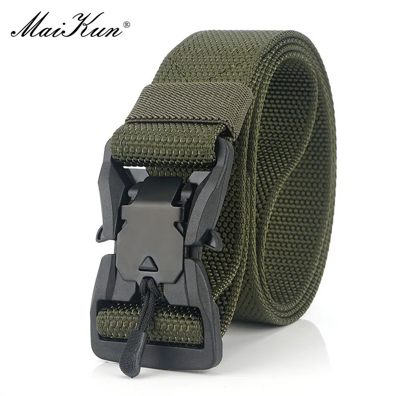 army green Maikun ремни для мужское военное снаряжение Боевая тактическая металлическая пряжка на ремень Открытый охотничий ремень - Цвет: army green