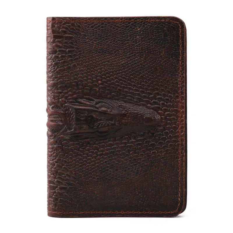 Обложка для паспорта винтажная натуральная кожа путешествий бизнес кредитных