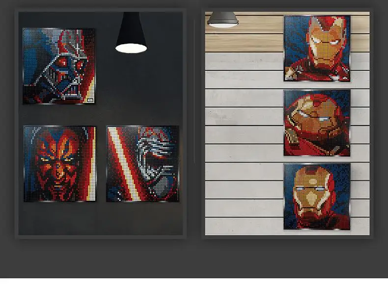 40*40 см декоративная живопись Пиксельная художественная мозаика картина супер