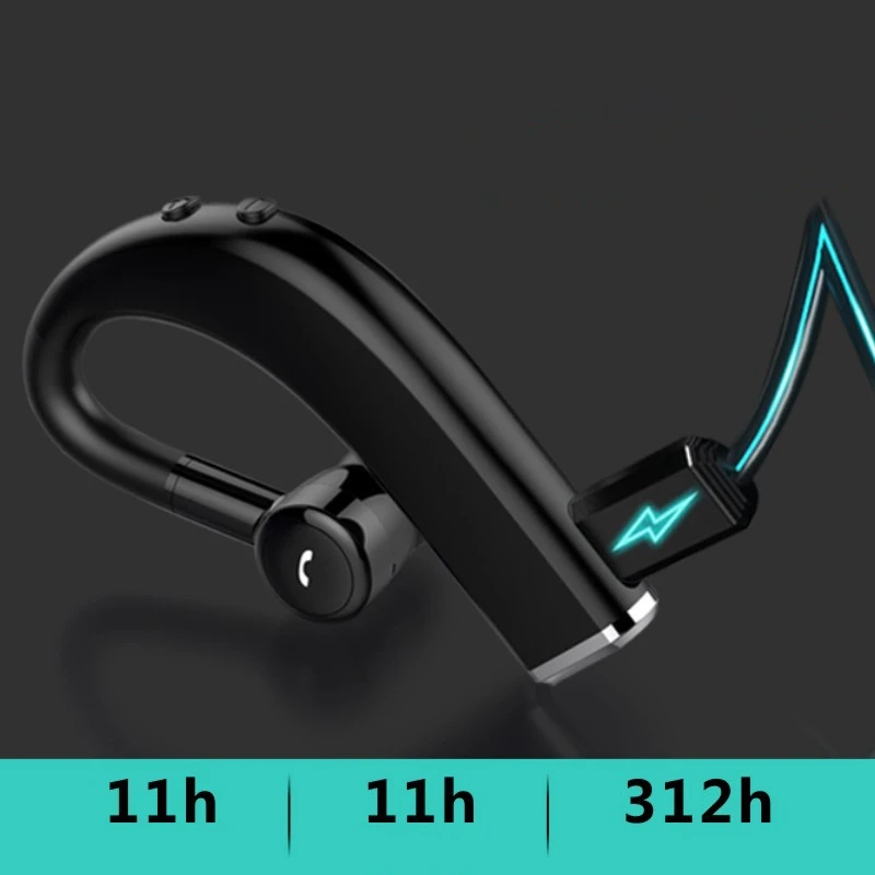 Wireless Bluetooth Earphones Stereo Headset Single Handsfree with Microphone Business Headphones | Электроника