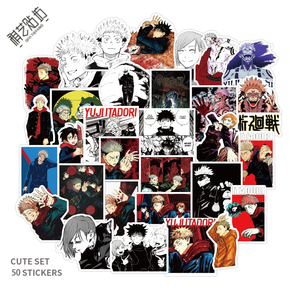 

50pcs Random Anime Jujutsu Kaisen Graffiti Stickers Waterproof Decals Kid Toy Skateboard Phone Car Laptop Luggage DIY Sticker